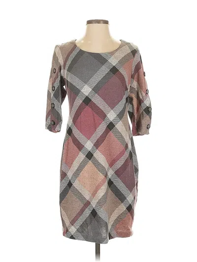 Pre-owned Connected Apparel Casual Dress In Brown