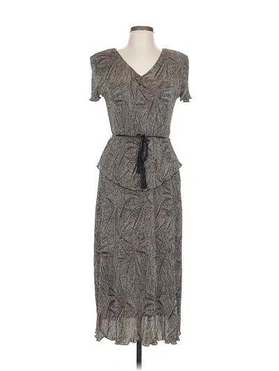 Pre-owned Connected Apparel Casual Dress In Brown