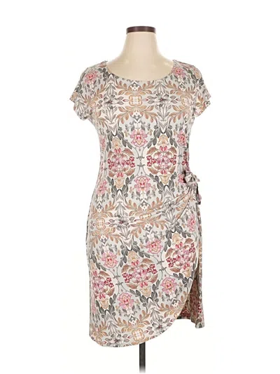 Pre-owned Connected Apparel Casual Dress In Brown