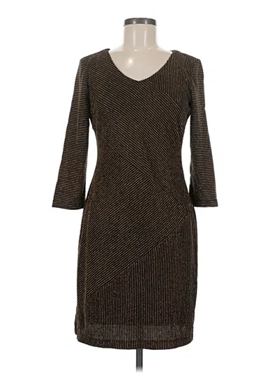 Pre-owned Connected Apparel Casual Dress In Brown