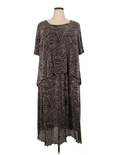 Pre-owned Connected Apparel Casual Dress In Brown