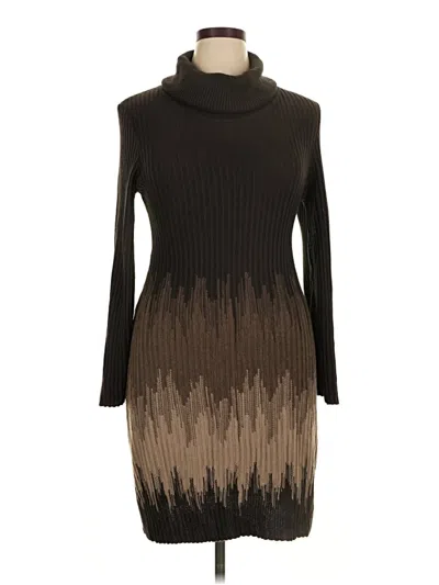 Pre-owned Connected Apparel Casual Dress In Brown