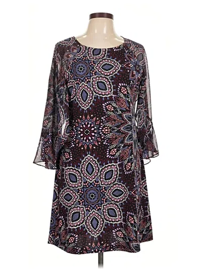 Pre-owned Connected Apparel Casual Dress In Brown
