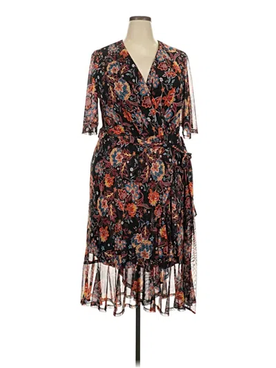 Pre-owned Connected Apparel Casual Dress In Brown