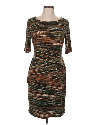 Pre-owned Connected Apparel Casual Dress In Brown