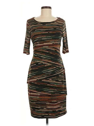 Pre-owned Connected Apparel Casual Dress In Brown