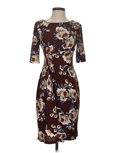 Pre-owned Connected Apparel Casual Dress In Brown