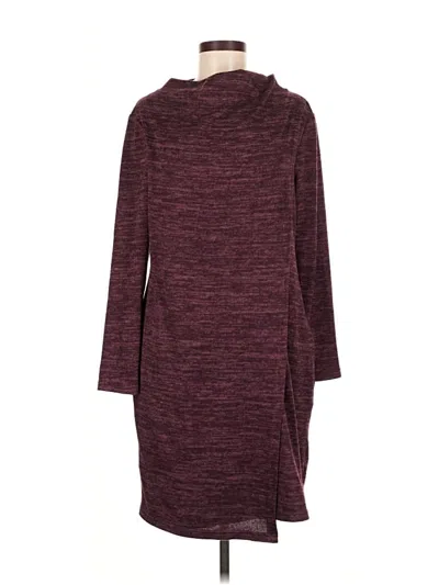 Pre-owned Connected Apparel Casual Dress In Burgundy