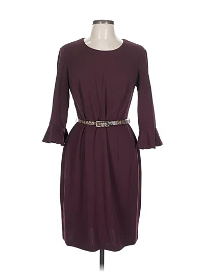 Pre-owned Connected Apparel Casual Dress In Burgundy