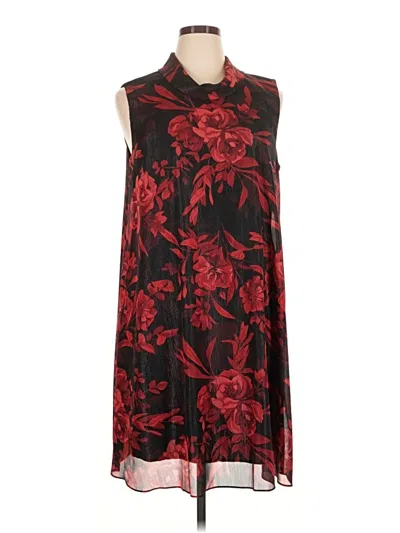 Pre-owned Connected Apparel Casual Dress In Burgundy
