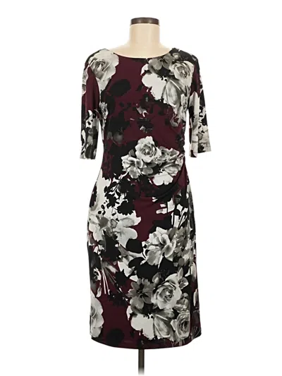 Pre-owned Connected Apparel Casual Dress In Burgundy