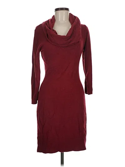 Pre-owned Connected Apparel Casual Dress In Burgundy