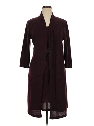 Pre-owned Connected Apparel Casual Dress In Burgundy