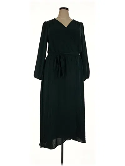 Pre-owned Connected Apparel Casual Dress In Green