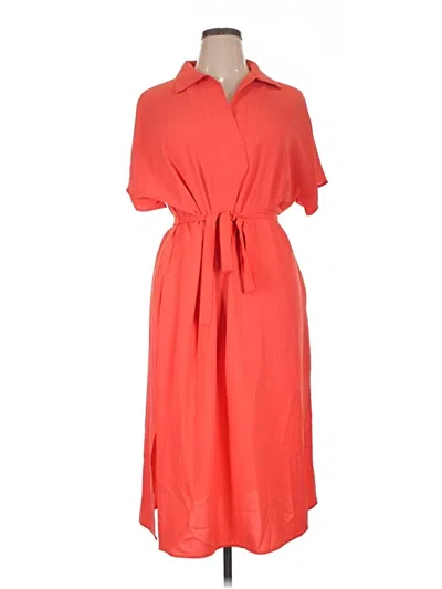 Pre-owned Connected Apparel Casual Dress In Orange