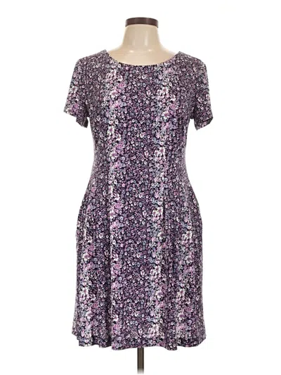 Pre-owned Connected Apparel Casual Dress In Purple