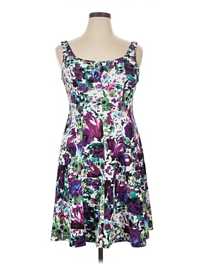 Pre-owned Connected Apparel Casual Dress In Purple