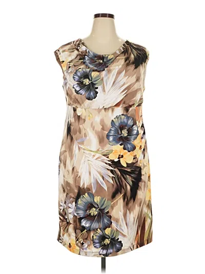 Pre-owned Connected Apparel Casual Dress In Tan