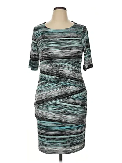 Pre-owned Connected Apparel Casual Dress In Teal