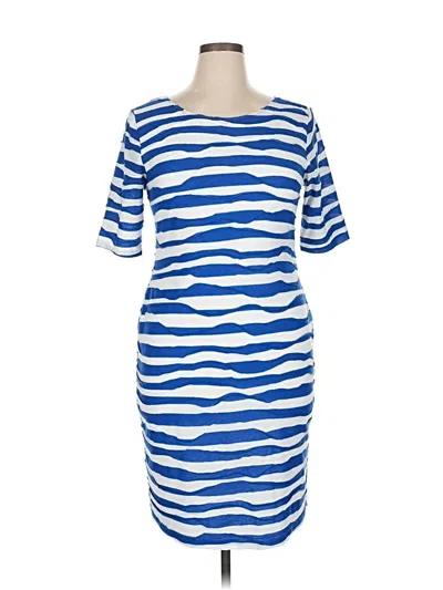 Pre-owned Connected Apparel Casual Dress In White