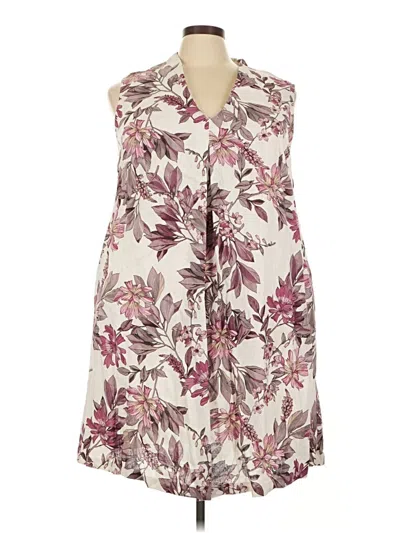 Pre-owned Connected Apparel Casual Dress In White