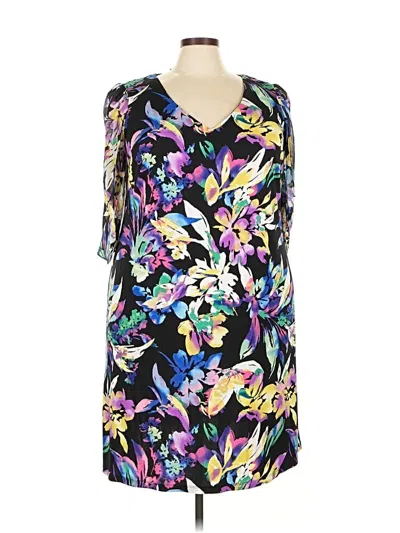 Connected Apparel Cocktail Dress In Black