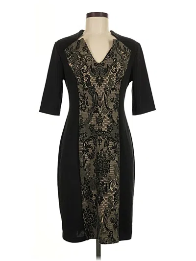 Pre-owned Connected Apparel Cocktail Dress In Black