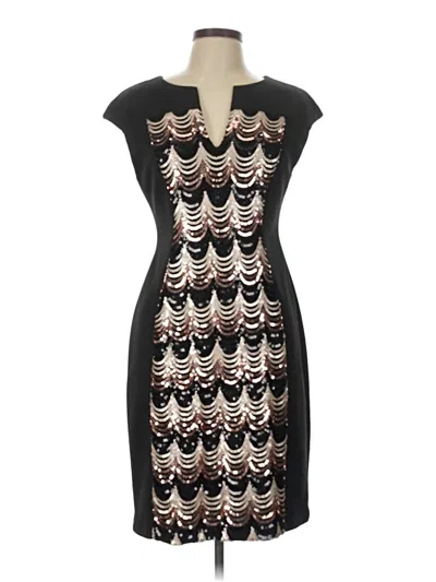 Pre-owned Connected Apparel Cocktail Dress In Black