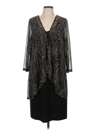 Pre-owned Connected Apparel Cocktail Dress In Black