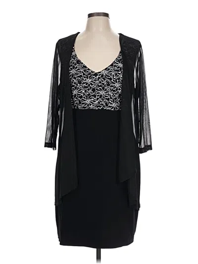 Pre-owned Connected Apparel Cocktail Dress In Black
