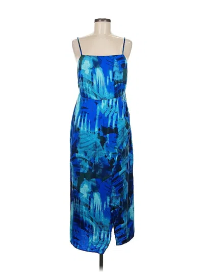 Pre-owned Connected Apparel Cocktail Dress In Blue