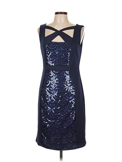Pre-owned Connected Apparel Cocktail Dress In Blue