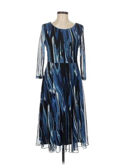 Pre-owned Connected Apparel Cocktail Dress In Blue