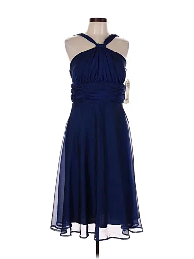Pre-owned Connected Apparel Cocktail Dress In Blue