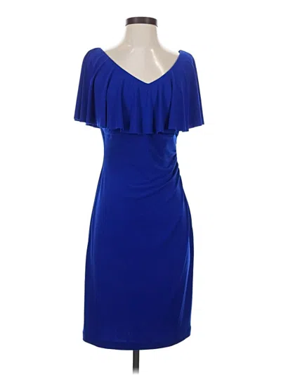 Pre-owned Connected Apparel Cocktail Dress In Blue