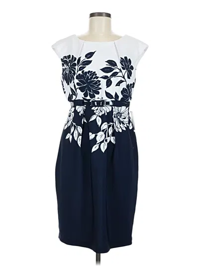 Connected Apparel Cocktail Dress In Blue