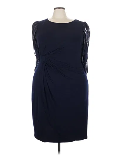 Pre-owned Connected Apparel Cocktail Dress In Blue