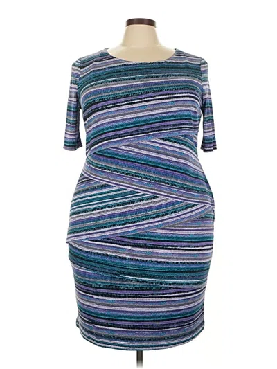 Pre-owned Connected Apparel Cocktail Dress In Blue