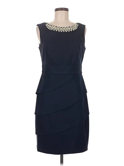 Pre-owned Connected Apparel Cocktail Dress In Blue