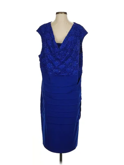 Pre-owned Connected Apparel Cocktail Dress In Blue