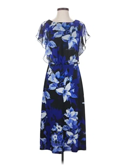 Pre-owned Connected Apparel Cocktail Dress In Blue