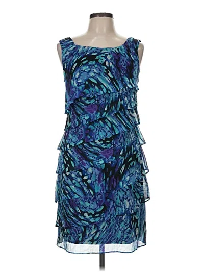 Pre-owned Connected Apparel Cocktail Dress In Blue