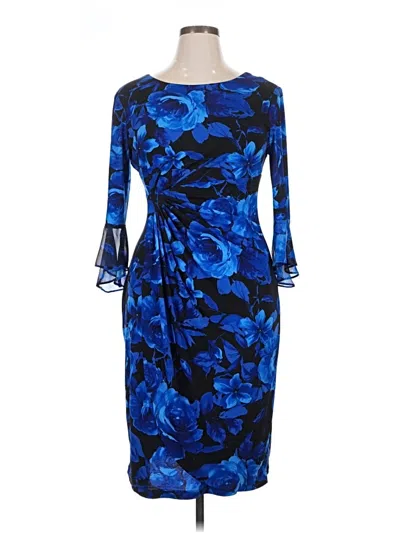 Pre-owned Connected Apparel Cocktail Dress In Blue