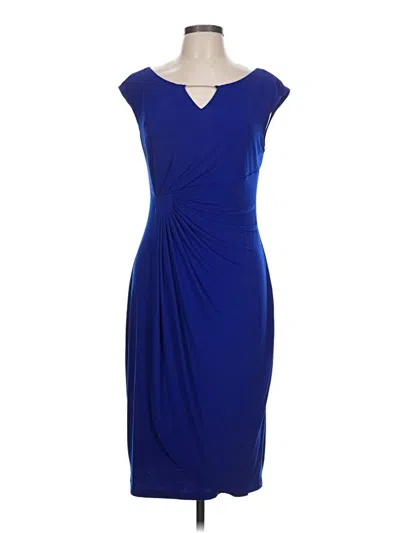 Connected Apparel Cocktail Dress In Blue