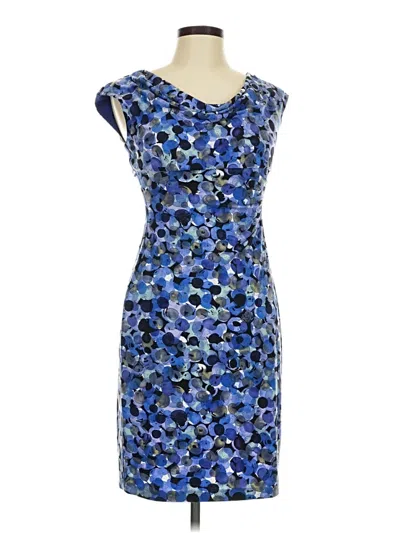 Pre-owned Connected Apparel Cocktail Dress In Blue