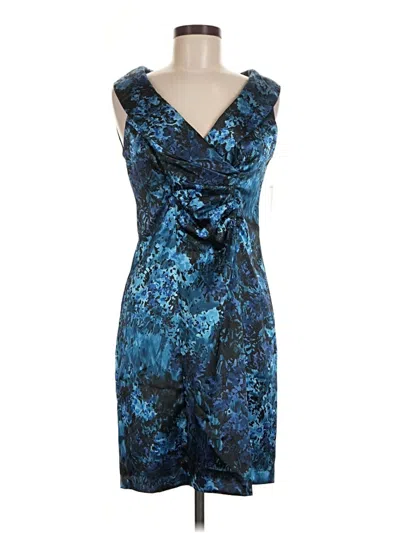 Connected Apparel Cocktail Dress In Blue