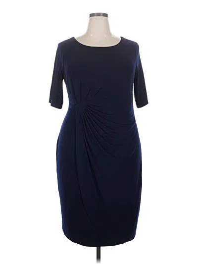 Pre-owned Connected Apparel Cocktail Dress In Blue