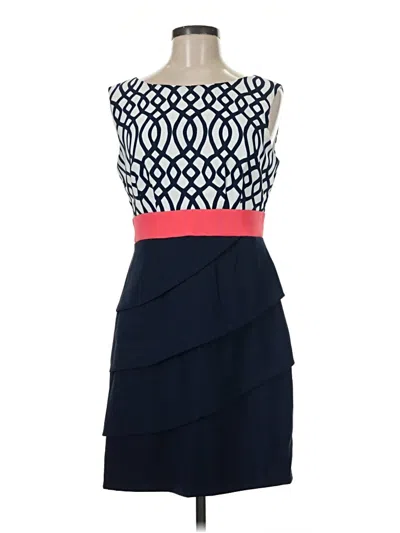 Pre-owned Connected Apparel Cocktail Dress In Blue