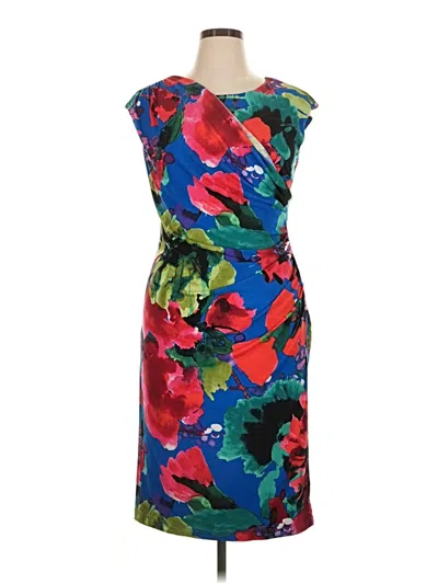 Pre-owned Connected Apparel Cocktail Dress In Blue