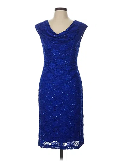 Pre-owned Connected Apparel Cocktail Dress In Blue
